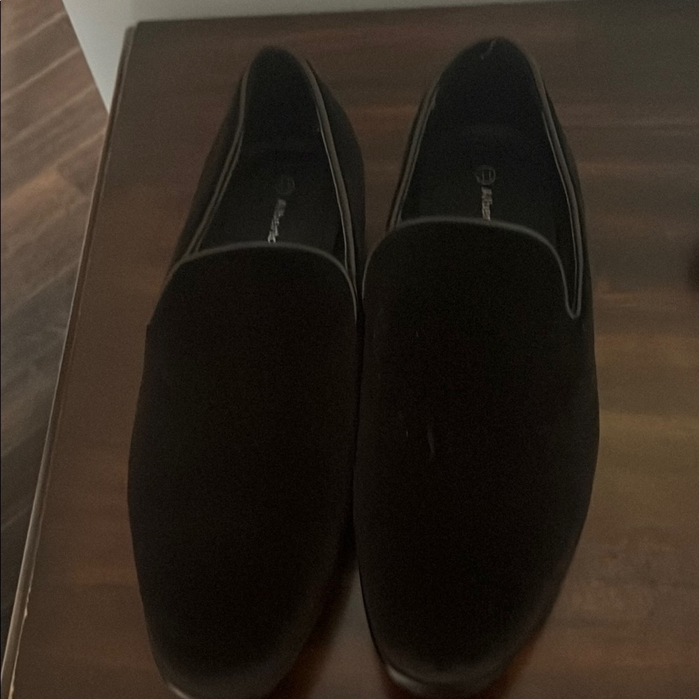 Elegant Black Velvet Loafers Slip-On